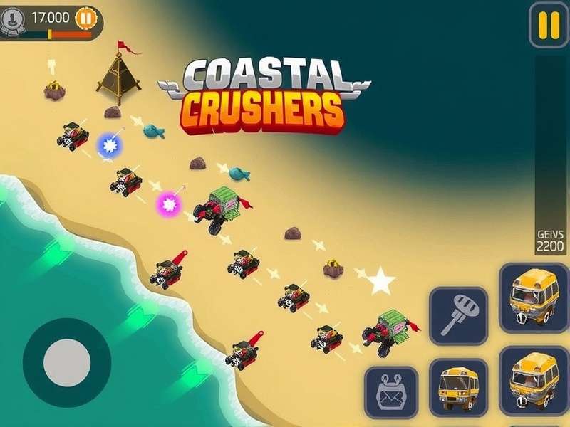 Coastal Crushers Game Screenshot showing beach battle